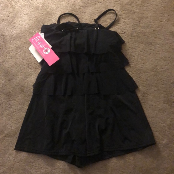 NWT Flattering Black fit 4u Swim Suit- Size 10 - Picture 4 of 4